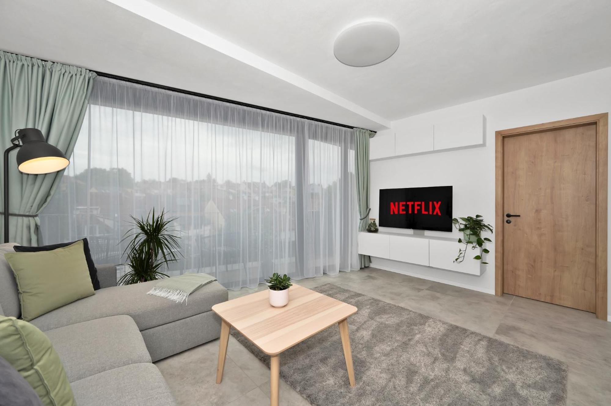 Fully Equipped Apartments With Terraces, Free Garage Parking, Netflix & Ac - By Apartmany Slapanice Cz Esterno foto